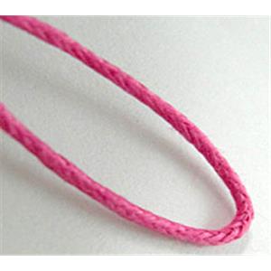 Jewelry Binding Waxed Wire, hot-pink, 1.0mm dia, approx 800 meters [WIREWAXED14-1MM]