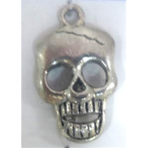 Skull Charm, Tibetan Silver pendants, 14x20.4mm [YJ10906]