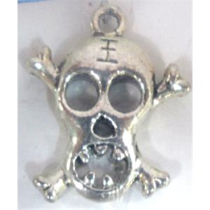 Skull Charm, Tibetan Silver pendants, 20x20mm [YJ10920]