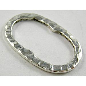 Tibetan Silver Oval Connector, 22x33x2mm [YJ12925]