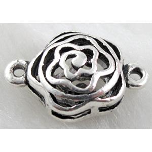 Tibetan Silver Charms connection, 14mm dia, 21mm length, 9mm thick [YJ13769]