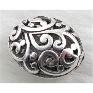 Tibetan Silver Charms hollow beads, 17x13.5x9.5mm [YJ13869]