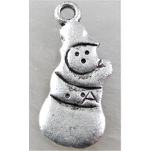 Tibetan Silver SnowMan pendants, 10x22mm [YJ13980]