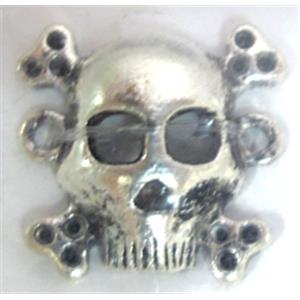 Tibetan Silver Skull Charm pendants, 21x20mm [YJ14400]