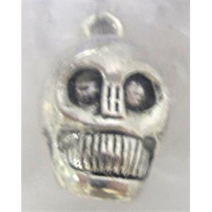 Tibetan Silver Skull Charm pendants, 17.5x12mm [YJ14427]