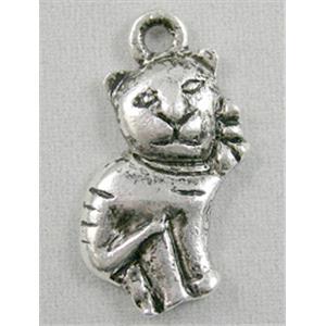Tibetan Silver Tiger pendant, 13x20mm [YJ14468]