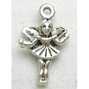 tinkerbell pendants, Tibetan Silver ballerina, 11.8x19mm [YJ1518]