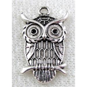 Owl Charms, Tibetan Silver pendant, 18x28mm [YJ16622]