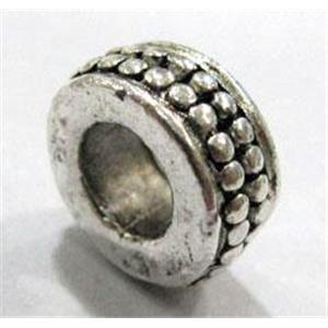 Tibetan Silver Spacers bead, 9mm dia [YJ25785]
