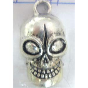 Skull Charm, Tibetan Silver pendants, 15.5x24.5mm [YJ29626]
