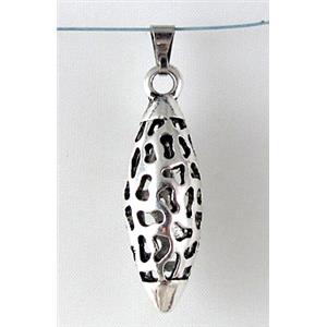 Tibetan Silver pendants, 11mm dia, 34mm length [YJ29808]