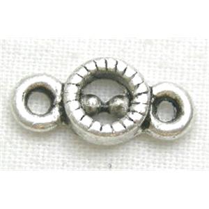 Tibetan Silver Connector, large ring :5.2mm dia, small:3.5mm dia [YJ389]