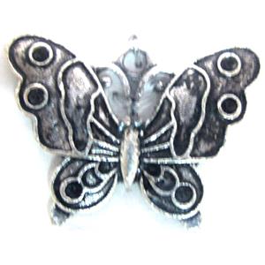 Tibetan Silver butterfly pendants, 27x20mm [YJ42657]