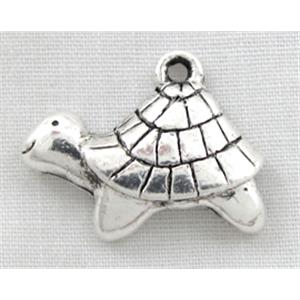 turtle charm, Tibetan silver pendant, 20mm wide [YJ42758]