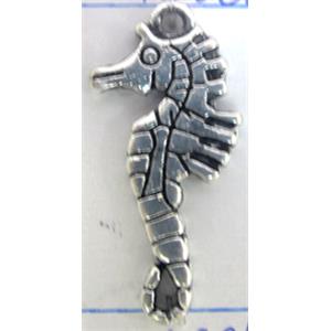 Tibetan Silver seahorse pendants, 34x15mm [YJ43069]