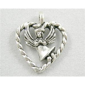 Tibetan Silver  Angel Charms, 16x19mm [YJ5529]