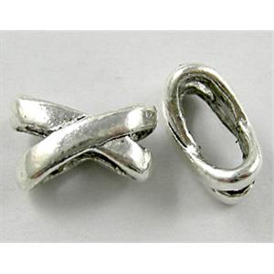 Tibetan Silver Oval spacer bead, 10x7mm, hole:3x8mm [YJ6963]