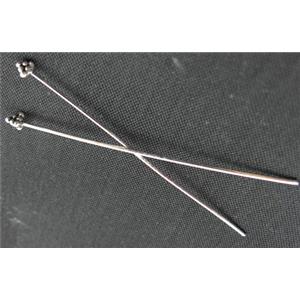 Tibetan Silver Pin Charms, 50mm length, 3x3mm [YJ921]