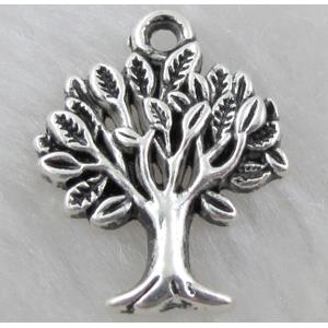 Tibetan silver tree pendants Non-Nickel, 17x22mm [ZN10909]