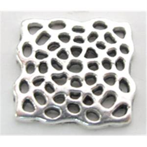 Tibetan Silver connector Non-Nickel, 15x15mm [ZN11749]