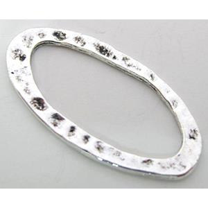 Tibetan Silver ring, Lead free and nickel Free, 40x20mm [ZN12120FF]