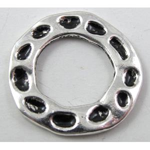 Tibetan Silver connector ring Non-Nickel, approx 25mm dia [ZN13096]