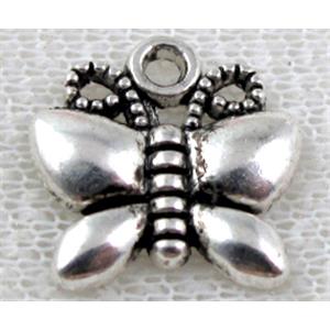 Tibetan Silver pendants, Lead free and nickel Free, butterfly, 16x16mm [ZN13712FF]