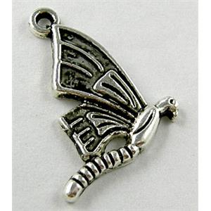 Tibetan Silver pendants, Lead free and nickel Free, butterfly, 23x19mm [ZN13713FF]