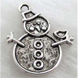 Tibetan Silver snowman pendant, Lead free and nickel Free, 17x22mm [ZN15370FF]