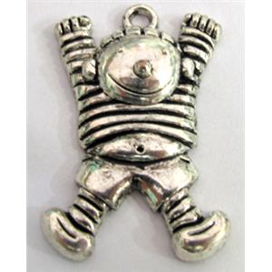 Tibetan Silver pendant non-nickel, 34x29mm [ZN15699]
