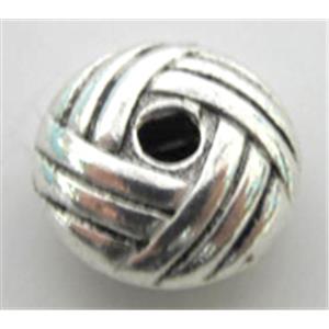 Tibetan Silver spacer non-nickel, 10mm dia [ZN25847]