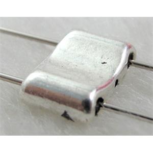 Tila Beads, Tibetan Silver beads Non-Nickel, 12x8mm, 4mm thick [ZN28681]