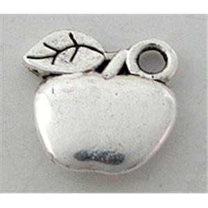 Tibetan Silver apple pendant, Lead free and nickel Free, 10x11mm [ZN29098FF]