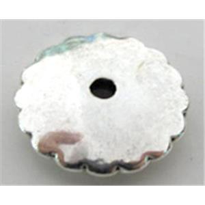 Tibetan Silver flower Spacers Non-Nickel, zinc alloy bead, 12mm [ZN46147]