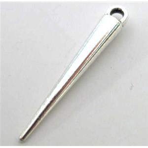 Tibetan Silver bullet Pendant, lead free and nickel free, 34mm  length [ZN48253FF]