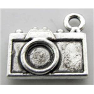 Camera charm, Tibetan Silver pendant, lead free and nickel free, 13.5mm wide [ZN48673FF]