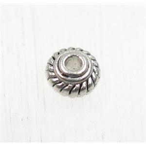 Tibetan Silver Spacers beads Non-Nickel, zinc alloy bead, approx 5mm dia [ZN664]