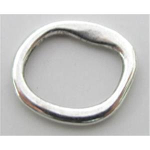 Tibetan Silver ring, Lead free and nickel Free, 11x13mm [ZN7613SFF]