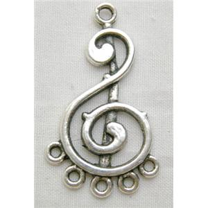 Tibetan Silver Charms Non-Nickel, 19mm wide, 33mm length [ZN7627]