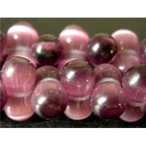 Cats eye beads, peanut, purple, 6x12mm, 78beads per st. [CATE-PNT-10-6X12]