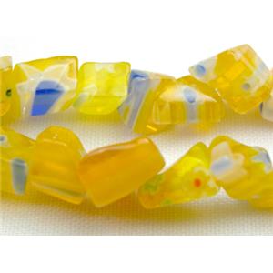 32 inch string of erose Millefiori Glass beads, 3~7mm [MG-EROSE-M11]