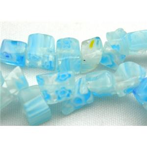 32 inch string of erose Millefiori Glass beads, 3~7mm [MG-EROSE-M21]