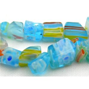 32 inch string of erose Millefiori Glass beads, 3~7mm [MG-EROSE-M22]