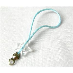 cellphone strap, string  hangers, aqua, 45mm circinal [FG-SH-AQUA]