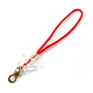 cellphone strap, string  hangers, red, 45mm circinal [FG-SH-RED]