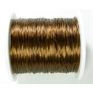 stretchy Crystal wire, flat, coffee, 80meters per roll [WIRE-CRY80-16]