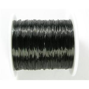 stretchy Crystal wire, flat, black, 16.2meters per roll [WIRE-CRY-19]