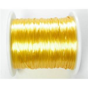 Crystal wire, stretchy, flat, lt.yellow, 80meters per roll [WIRE-CRY80-20]