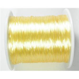 Crystal wire, stretchy, flat, lt.yellow, 16.2meters per roll [WIRE-CRY-23]