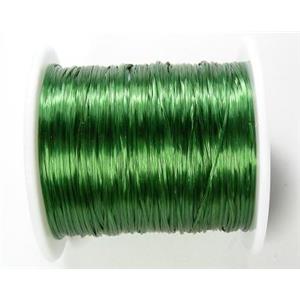 Crystal wire, stretchy, flat, deep green, 16.2meters per roll [WIRE-CRY-24]
